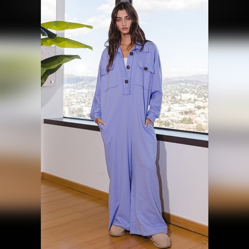 BUCKETLIST Lavender Jumpsuit NWT - Picture 2 of 15